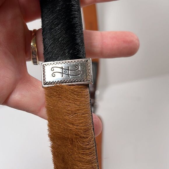 Brighton Multi-colored Calf Hair Leather Belt 30 - Picture 11 of 12